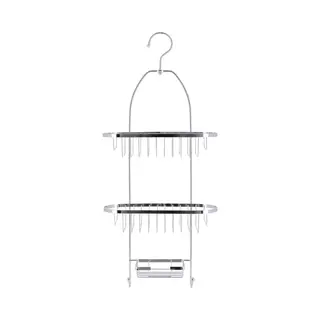 Tendance Hangend Doucherekje Met Zeep Bakje - Zilver - 3-laags - 26 X 63 Cm - Metaal - Zonder Boren