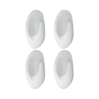 Tendance Plakhaakjes - 3 X 2 X 4, 5 Cm - Zelfklevende Ophang Haakjes - 4x Stuks - Kunststof - Wit - Keuken/badkamer Haken