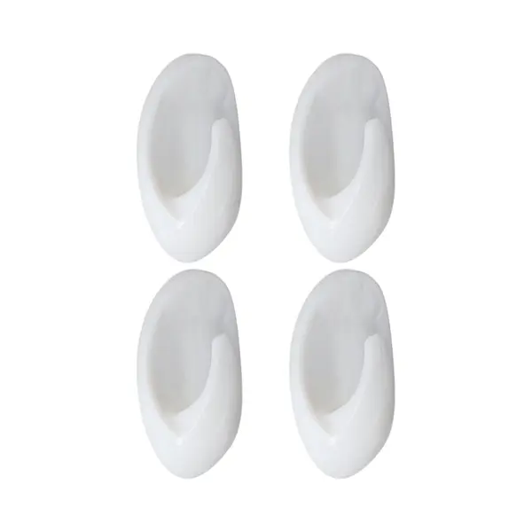 Tendance Plakhaakjes - 3 X 2 X 4, 5 Cm - Zelfklevende Ophang Haakjes - 4x Stuks - Kunststof - Wit - Keuken/badkamer Haken thumbnail