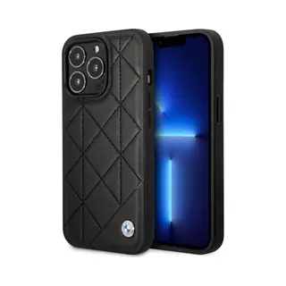 Bmw Imitatieleer Back Cover Telefoonhoesje Voor Apple IPhone 14 Pro - Bescherm Je Telefoon, Zwarte Kleur