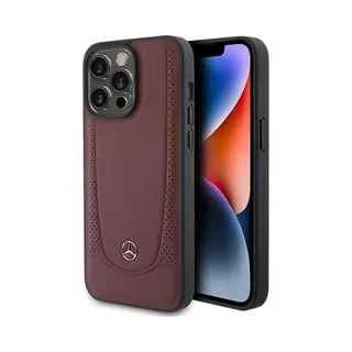 Mercedes-Benz Mercedes MEHCP15LARMRE Hülle Für IPhone 15 Pro 6.1" Rot Hardcase Leather Urban Bengale