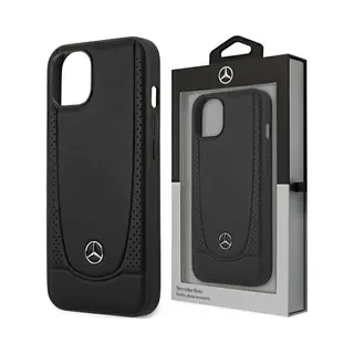 Mercedes MEHCP15LARMBK IPhone 15 Pro 6.1" Czarny/black Hardcase Leather Urban (Apple IPhone 15 Pro), Smartphone Hülle, Schwarz