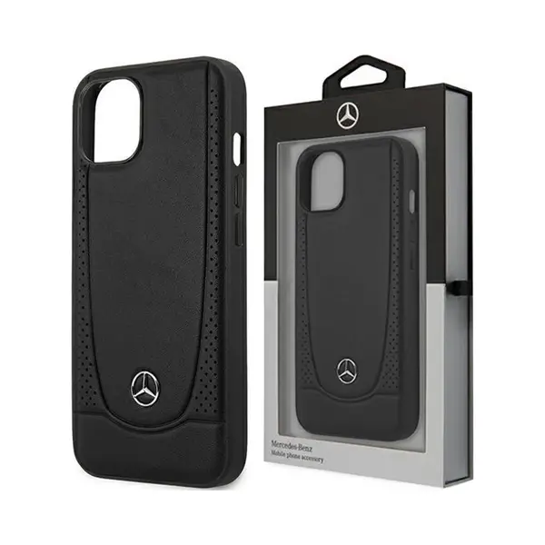 Mercedes MEHCP15LARMBK IPhone 15 Pro 6.1" Czarny/black Hardcase Leather Urban (Apple IPhone 15 Pro), Smartphone Hülle, Schwarz thumbnail