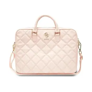Guess Pu Gegraveerde 4G Metalen Logo Computertas 15/16 - Roze (16"), Laptoptas, Roze, Roze