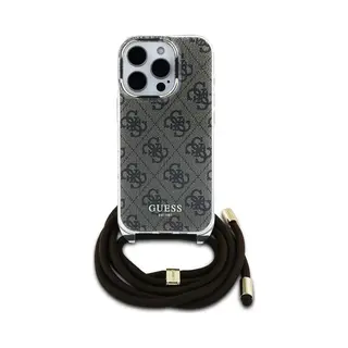 Guess GUHCP16LHC4SEW IPhone 16 Pro 6, 3" Brązowy/bruin Hardcase Crossbody Koord 4G Print, Mobiele Telefoonketen, Bruin