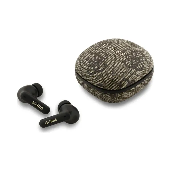 Guess Bluetooth Kopfhörer Pu 4G Script Logo Enc Tws Mit Sprachassistent Und 16h Akkulaufzeit (16 h, Draadloze), Koptelefoon, Bruin thumbnail
