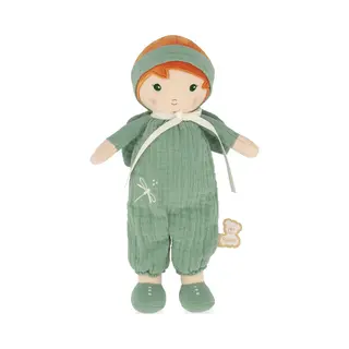 Kaloo - Tendresse - Olivia - My 1st Fabric Doll - 25 Cm Rag Doll - Muslin Dungarees - Pretty Gift Box - Customisable Ribbon - 0 Months +, K200010
