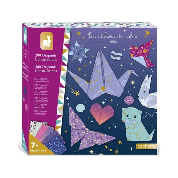 Janod - Origami Kit For Children - 200 Sheets Of Paper With Visual Effects And 15 Models - Diy - Les Ateliers Du Calme - Children's Creative Leisure thumbnail