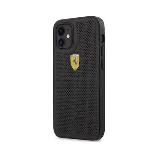 Cg Mobile Ferrari On Track Perforated Hard Cover Case Für Apple IPhone 12 Mini (5.4) - Schwarz