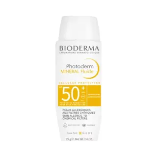 Bioderma Photoderm Mineral Fluid SPF50+ - Unscented - Skin Allergic To Chemical Filters 75g