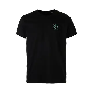 W T T S Watts Watts Unisex Logo Backprint T-Shirt Palm Organisch Katoen Zwart - Maat M