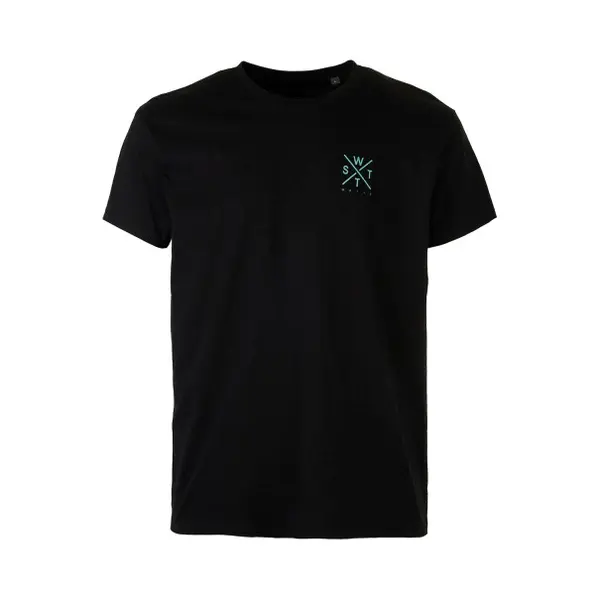 W T T S Watts Watts Unisex Logo Backprint T-Shirt Palm Organisch Katoen Zwart - Maat M thumbnail