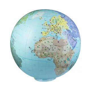 Caly Toys, Bollen, Opblaasbare Wereldbol 85cm Wereld (85 cm)