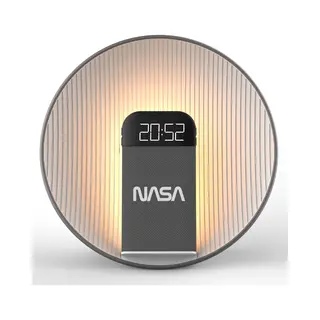 Nasa, Wekker, Wecker, Bt-Lautsprecher + Qi-Charger Mit Led-Licht