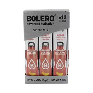 Bolero Sticks Drink, 3 G, Peach, 12-Count