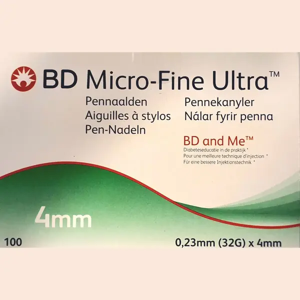 Becton Dickinson Microfine Ultra Pennaald - Insuline Naalden 4mm - 100 Stuks thumbnail