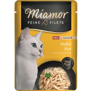 Miamor Feine Filets In Soße 6 X 100 G - Huhn Pur (Verpakking van 6)