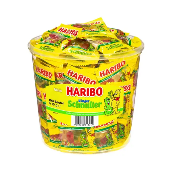 Haribo Fruchtgummi »Kinderschnuller« 100 Einzelportionen Gelb thumbnail