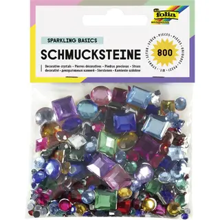 Folia Paper Decoratiesteentjes Folia 800 - Stuks Hoekig En Rond