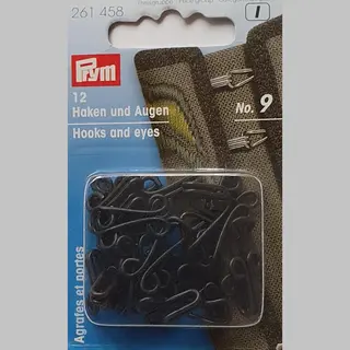 Prym 261458 Joppenhaken Und Augen Eis 9 Schwarz