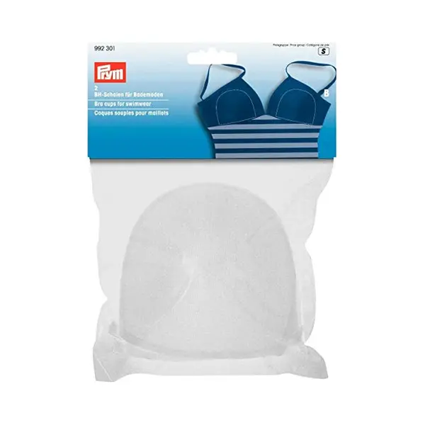 Prym Womens Bra Cups For Swimwear, White, D thumbnail