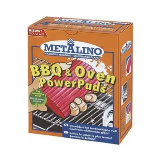 Metalino Bbq & Oven PowerPads - Barbecue Spons - Barbecue Reiniger - Staalwol Zeeppads - Barbequereiniger