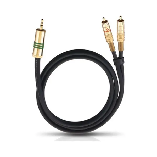 Oehlbach 2056 audio kabel 1 m 3.5mm 2 x Rca Zwart thumbnail