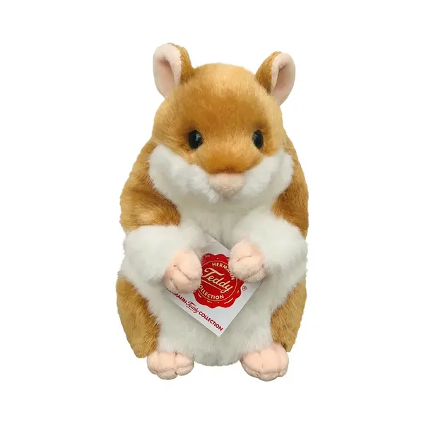 Teddy Hermann Hamster Knuffel - Pluche Knuffeldier Bruin/wit - 16 Cm thumbnail