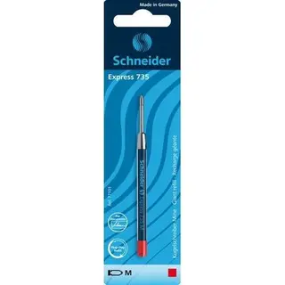 10 X Schneider Kugelschreibermine Express 735 M Rot Blisterkarte