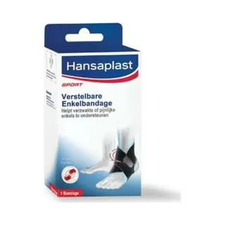 Hansaplast Sport Enkel Bandage - Enkelsteun - Enkel Brace - Verstelbaar - Zwart - 1 Stuk