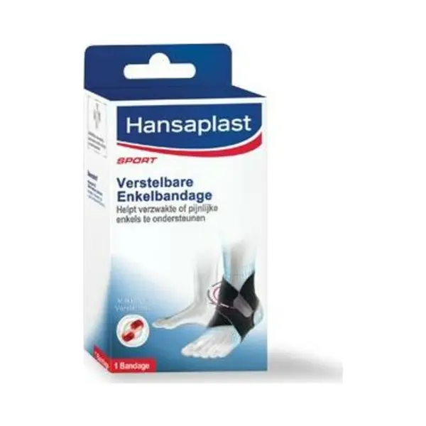 Hansaplast Sport Enkel Bandage - Enkelsteun - Enkel Brace - Verstelbaar - Zwart - 1 Stuk thumbnail