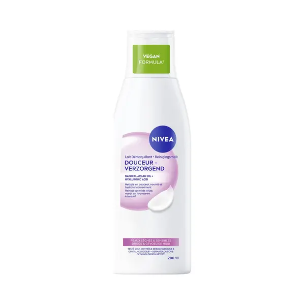 Nivea Verzorgende Reinigingsmelk - Droge En Gevoelige Huid - Make-up Remover - Gezichtsreiniger - 200 Ml thumbnail