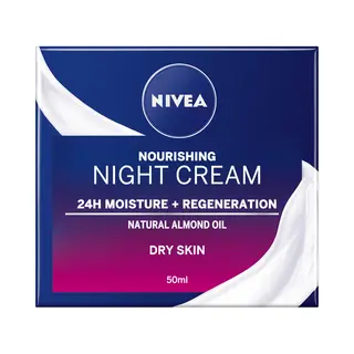Nivea Essentials +24H Voedende Nachtcrème Voor Vrouwen - Gevoelige En Droge Huid - Met Sheaboter En Natuurlijke Amandelolie - 50 Ml
