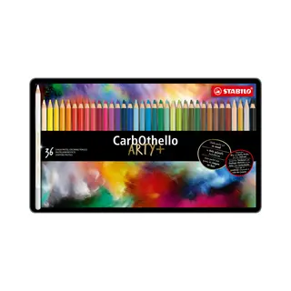Stabilo CarbOthello, Kalkpastel Kleurpotlood, Verkrijgbaar In 60 Kleuren, Metalen Etui Met 36 Kleuren