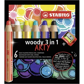 Stabilo woody 3 in 1 Arty Mehrfarbig 6 Stück(e)