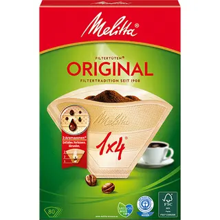 Melitta Original 1x4 80 Stück Cone Einweg-Kaffeefilter