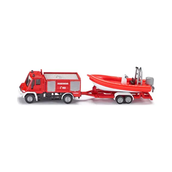 Siku Unimog Fire engine with boat thumbnail