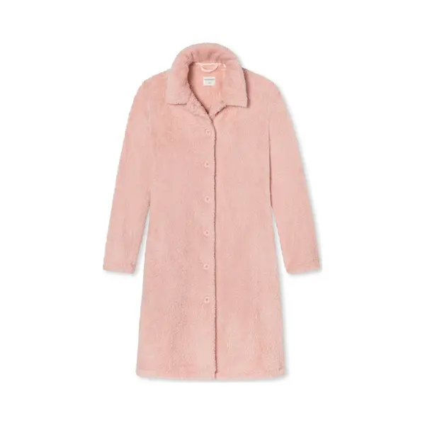 Schiesser Damen Bademantel Kuschelig Und Warm Mit Knöpfen - Teddy Fleece thumbnail