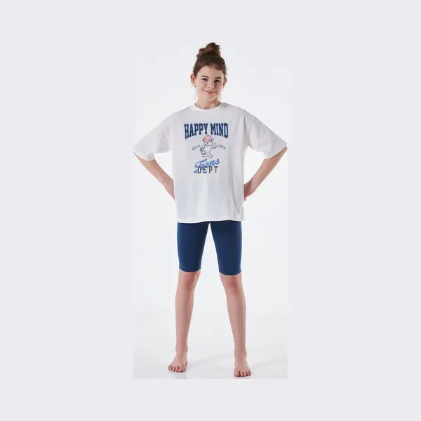 Schiesser Nachtkledij ' Nightwear ' Marine / Wit thumbnail