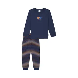 Schiesser Nachtkledij 'Boys World' Navy / Curry