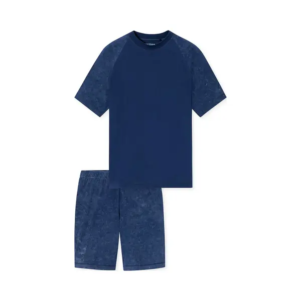 Schiesser Pyjama Lang ' Modern Essentials ' Navy thumbnail