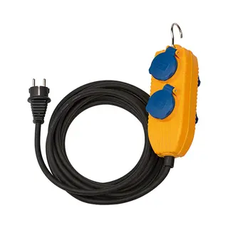 Brennenstuhl 1151740010 power uitbreiding 10 m 4 Ac-uitgang(en) Buiten Blauw, Oranje