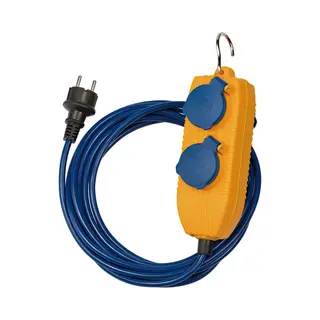Brennenstuhl 1161750020 power extension 5 m 2 Ac outlet(s) Indoor Blue, Yellow