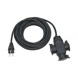 Brennenstuhl 1167810301 Verlängerungskabel 10 m 3 Ac-Ausgänge Draußen Schwarz