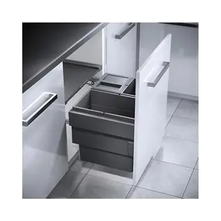 Hailo - Einbaumülleimer, Schrank 60cm, Frontauszug Selbstschließend