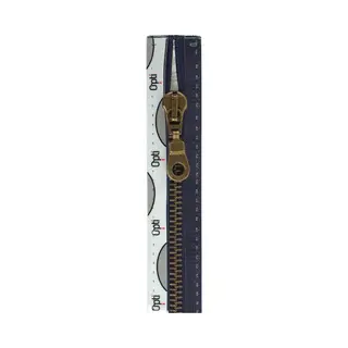 Prym Ritssluiting Metaal 6mm Antiek Messing Deelbaar Marine #210 70 Cm - Metalen Ritsen - Prym