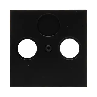 Kopp Athenis Abdeckung Für Tv/Rf-Steckdose, Schwarz, Matte Oberfläche, 373550180