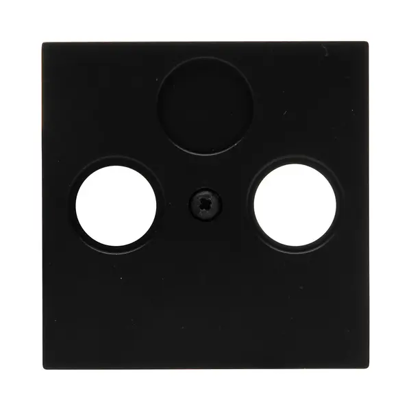 Kopp Athenis Abdeckung Für Tv/Rf-Steckdose, Schwarz, Matte Oberfläche, 373550180 thumbnail
