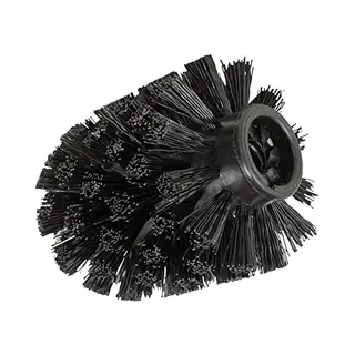Wenko Vervangende Borstel Zwart Met Adapter 7, 5 Cm - 7, 5 Cm Voor Wc-sets, Kunststof, 7, 5 X 9, 3 X 7, 5 Cm, Zwart