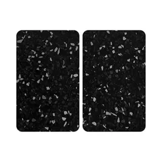 Wenko Fornuisafdekplaat Universal Terrazzo, Set Van 2 Kookplaten Voor Alle Warmtebronnen Van Gehard Glas, Fornuisafdekplaten Ook Als Snijplank Te Gebruiken,